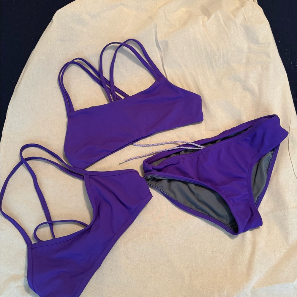 Jolyn Clothing Purple Bikini Swim Set
